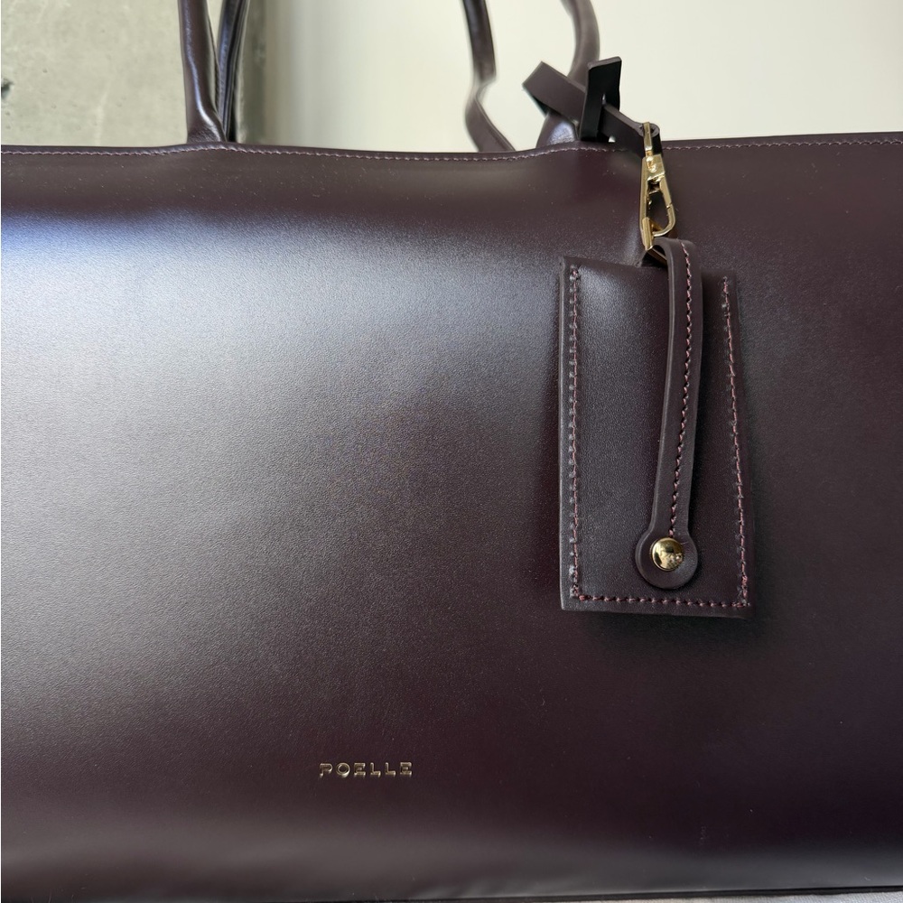 Poelle Medium Carolyn Brown Tote Bag - Picture 2 of 9